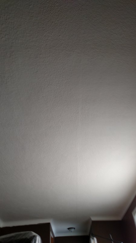 Ceiling texture detail during prep
