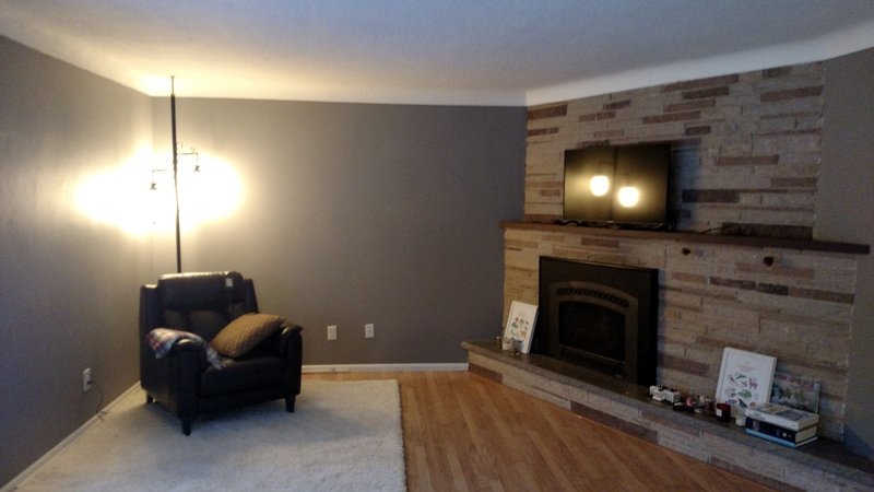 Finished living room corner view